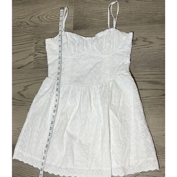 Alter’d State White Eyelet Cotton Short Sundress Size Large - Picture 8 of 8
